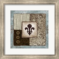 Framed 'Fleur de Lis II' border=