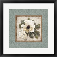 Framed 'Silversage Flower I' border=