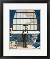 Framed 'Blue View I' border=