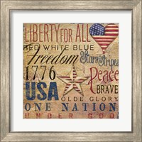 Framed 'America Typography I' border=