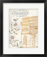 Golden Paris II Framed Print