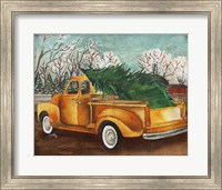 Framed 'Yellow Truck and Tree III' border=