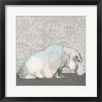Introspective Hippo Framed Print