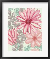 Framed 'Color Burst Blooms II' border=