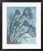 Tall Grasses on Blue II Framed Print