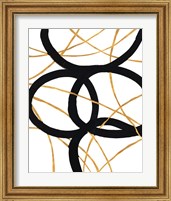 Framed 'Black and Gold Stroke I' border=