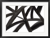 Framed Black Roads Abstract