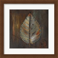 Framed 'New Leaf VI (brown)' border=