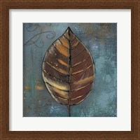 Framed 'New Leaf VII (blue/grey)' border=