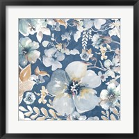 Framed 'Indigo Beauty II' border=