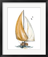 Gold Sail I Framed Print