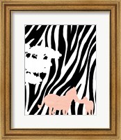 Framed 'Modern Zebra's' border=