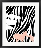 Framed 'Modern Zebra's' border=