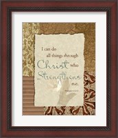 Framed 'Lord is my Strength' border=