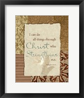 Framed 'Lord is my Strength' border=