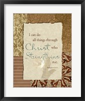 Framed 'Lord is my Strength' border=