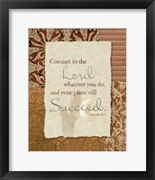 Framed 'Commit to the Lord' border=