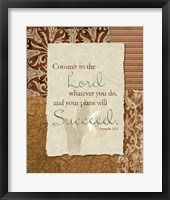 Commit to the Lord Framed Print