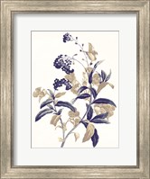 Framed Indigo Flowers Two