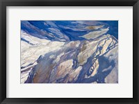 Framed Aerial view of Highland Lakes on Atacama Desert, Chile