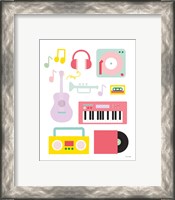 Framed 'Lets Listen to Music I' border=