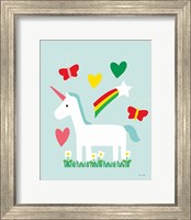 Framed 'Unicorn Fun II' border=