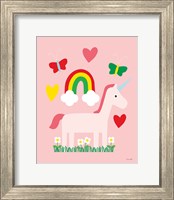 Framed 'Unicorn Fun I' border=