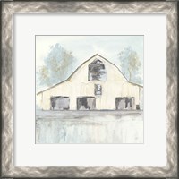 Framed 'White Barn V' border=