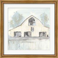 Framed 'White Barn V' border=