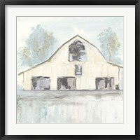 Framed 'White Barn V' border=