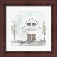 Framed 'White Barn IV' border=