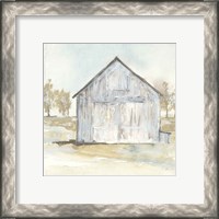 Framed 'White Barn I' border=