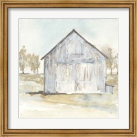 Framed 'White Barn I' border=