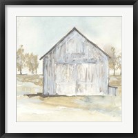 Framed 'White Barn I' border=