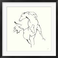 Line Horse VIII Framed Print