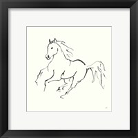 Framed 'Line Horse III' border=