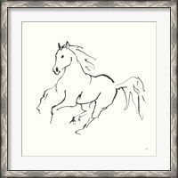 Framed 'Line Horse III' border=