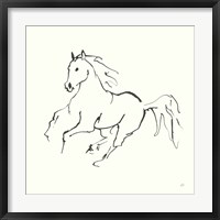 Line Horse III Framed Print