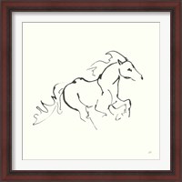 Framed 'Line Horse II' border=