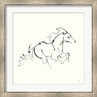 Framed 'Line Horse II' border=