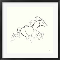 Framed 'Line Horse II' border=