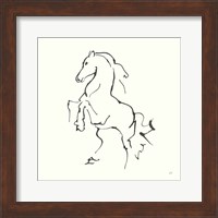 Framed Line Horse I