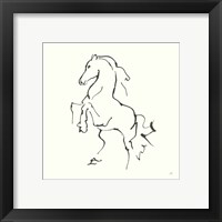 Framed 'Line Horse I' border=