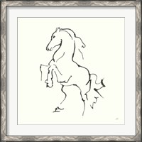 Framed 'Line Horse I' border=