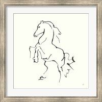 Framed 'Line Horse I' border=