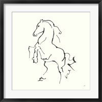 Framed Line Horse I