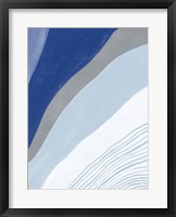 Framed Retro Abstract IV Blue