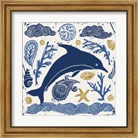 Framed 'Primitive Sea VIII' border=