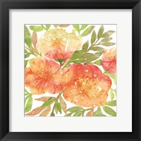 Framed Peachy Floral III