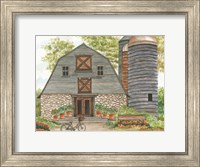 Framed Bluebird Barn